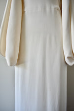 Cream Open Back Gown