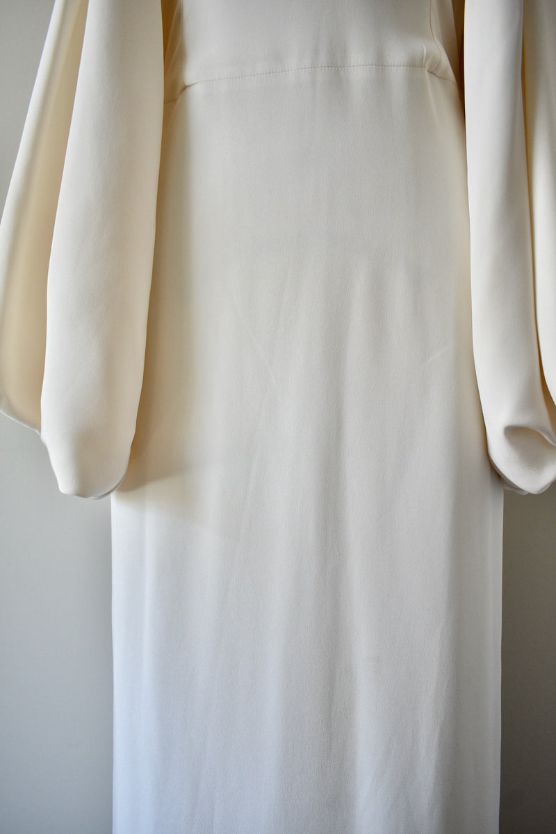 Cream Open Back Gown