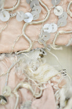 1940s Vintage Hollywood Beige Sequin Gown