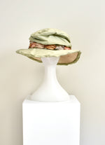 Vintage Antique RARE Silk Olive Green Weyman Sports Hat