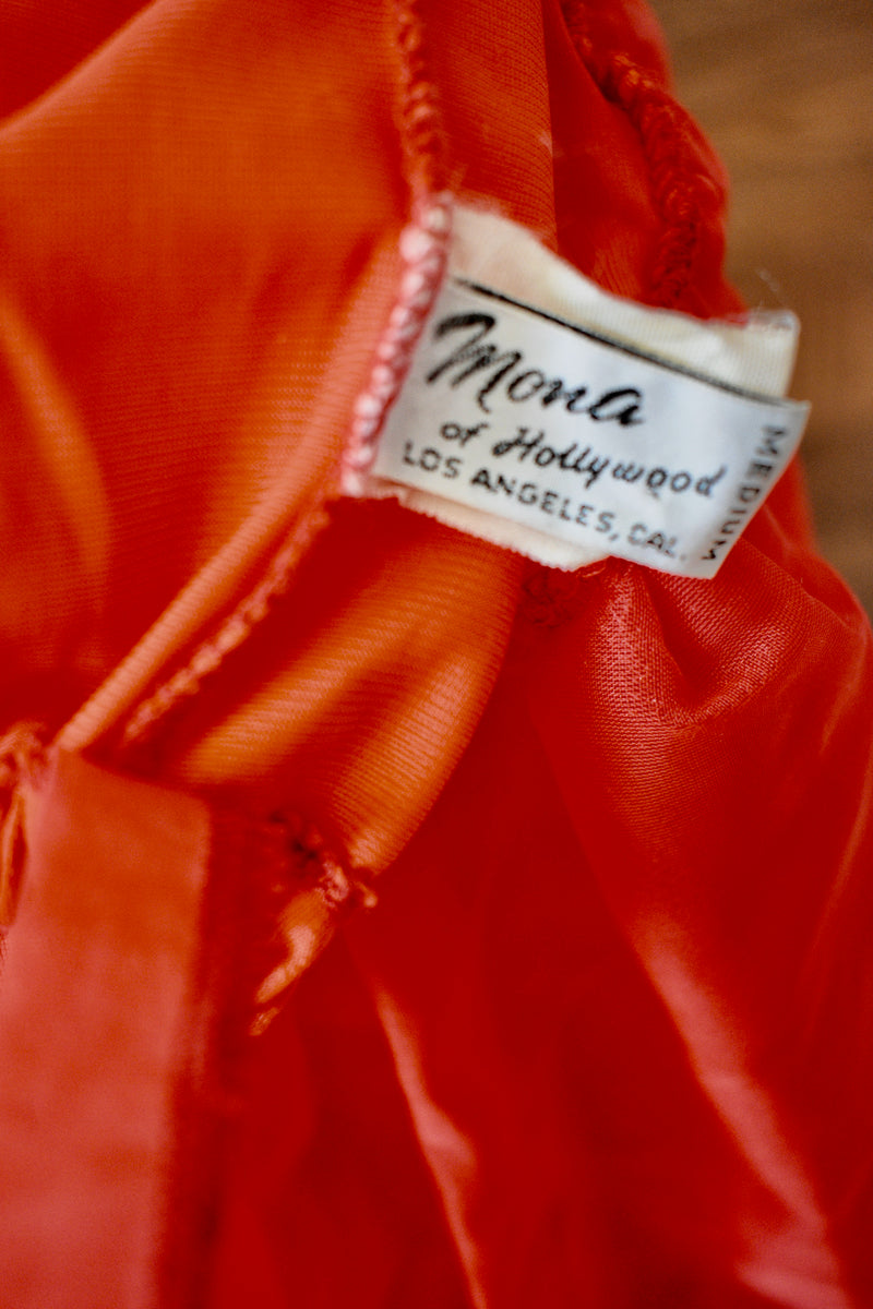 1950 Vintage Red  Crinoline Slip