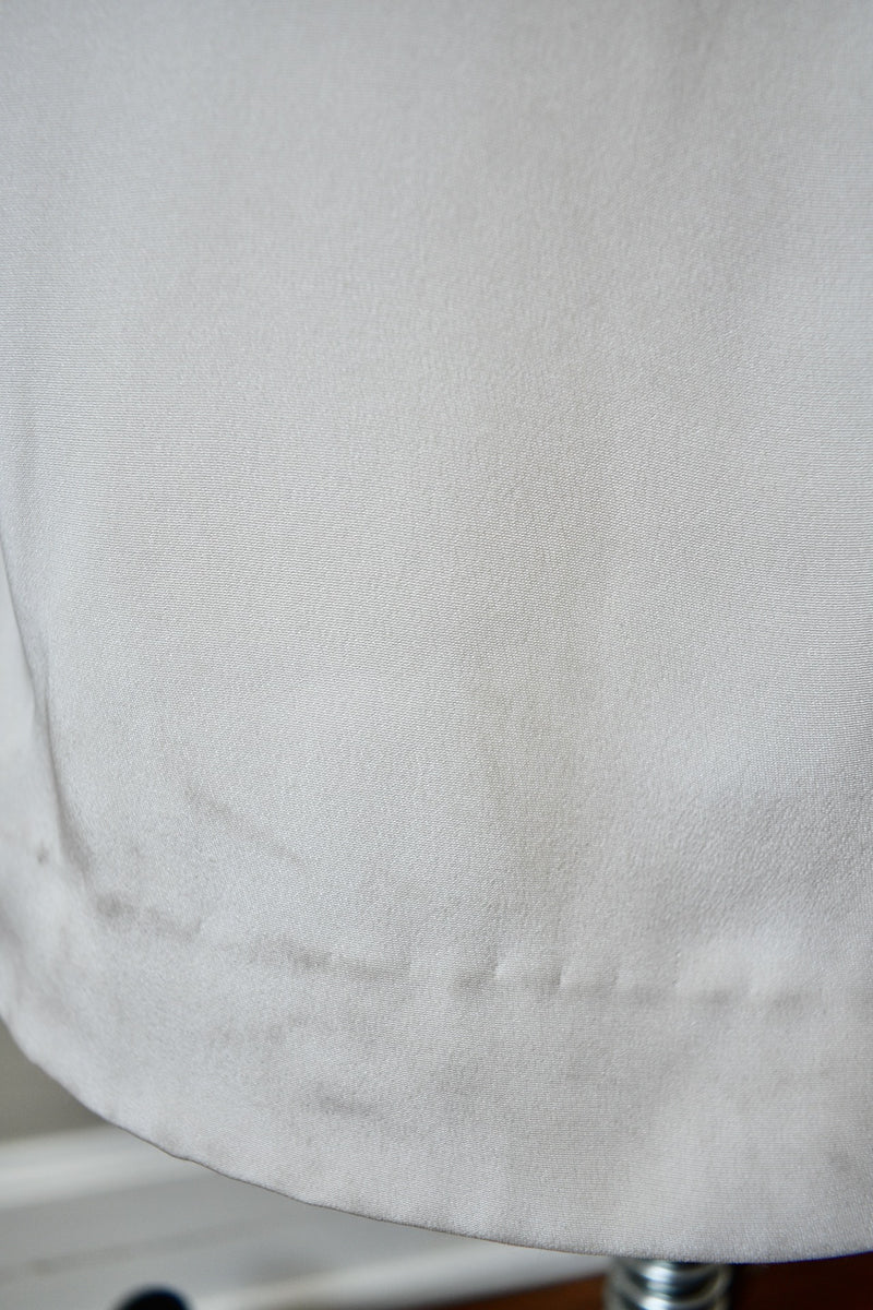 Cream Open Back Gown