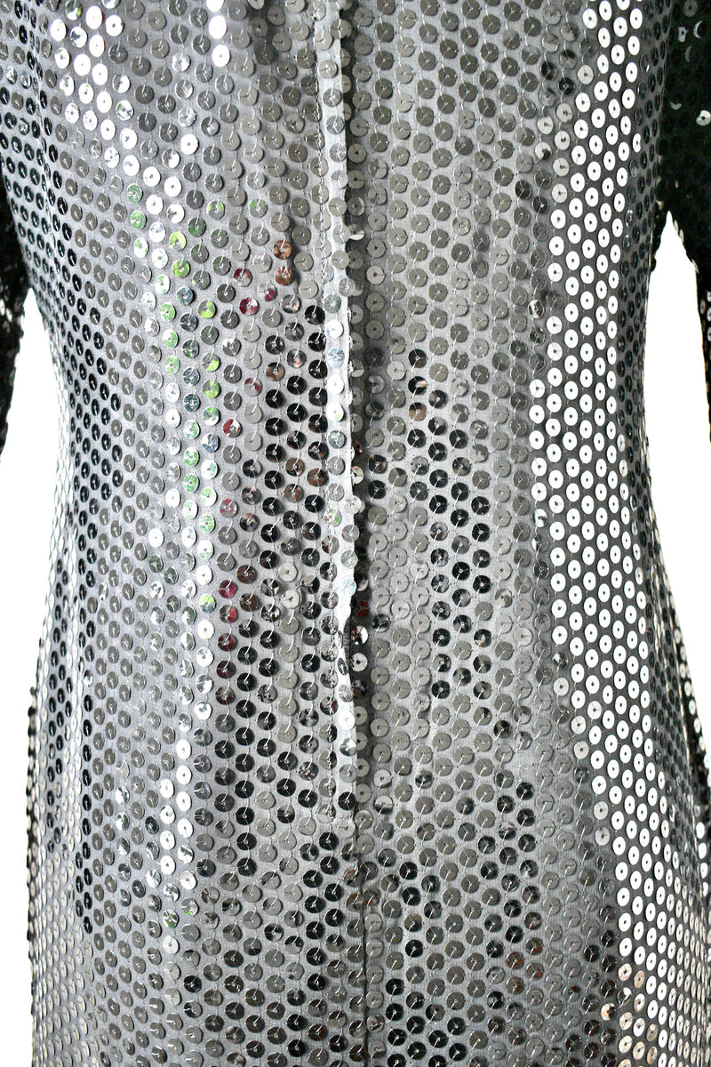 1980 Vintage Black Sequin Dress