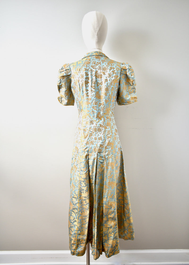 Vintage 1930 Silk Brocade Coat