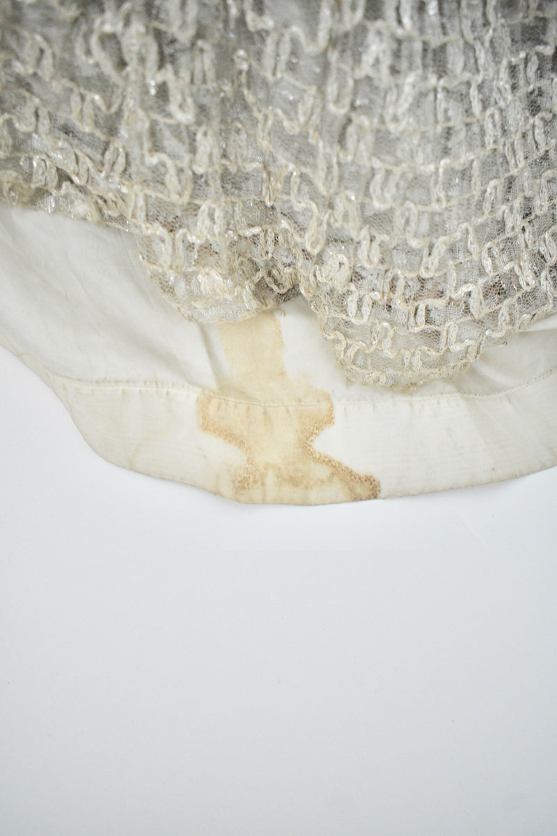 1940s Vintage Hollywood Beige Sequin Gown