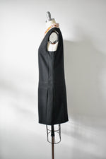 Little Black Dress with Embroidered Peter Collar