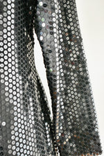 1980 Vintage Black Sequin Dress