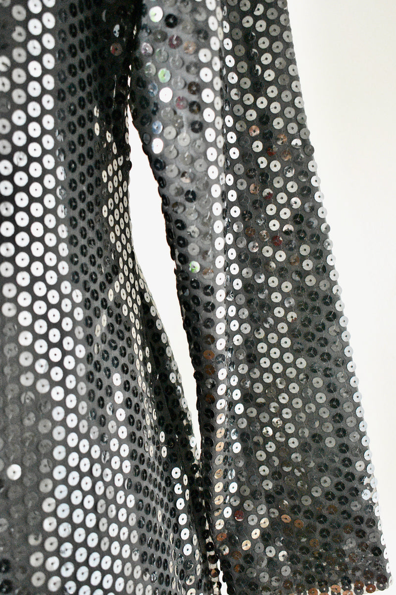 1980 Vintage Black Sequin Dress