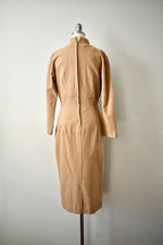 Vintage 1950s Brown Pencil Dress