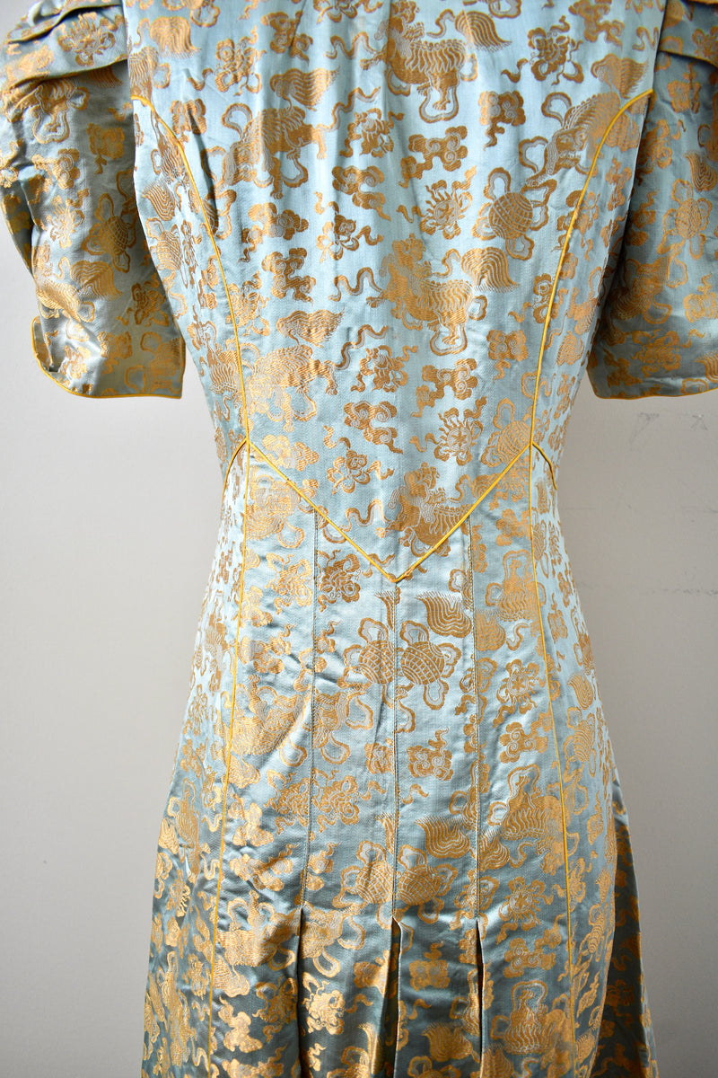 Vintage 1930 Silk Brocade Coat
