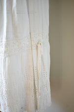 1890s-1900 White Cotton Petticoat with Satin Ribbon Insert