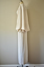Cream Open Back Gown