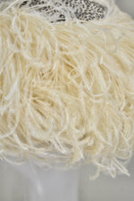 Vintage 1960s Jan Leslie Custom Design Ivory Ostrich Feather Hat