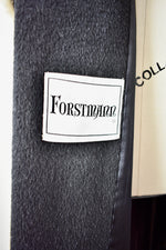 Vintage 1960s Forstmann Black Wool Swing Coat
