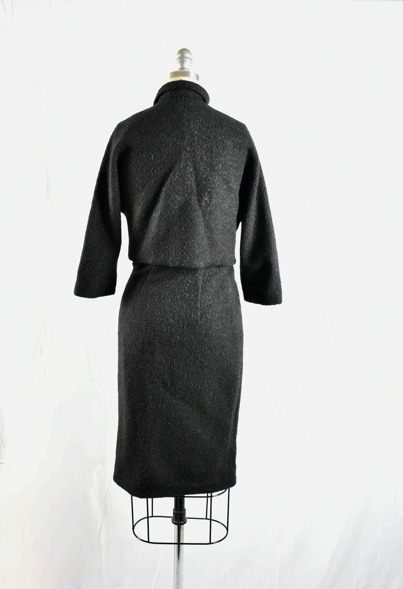 1950’s Black Renee Dupre Boucle Suit Set