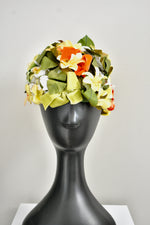 Vintage 1960s Christian Dior Turban Floral Hat