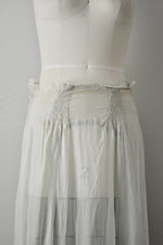1930s Mint Green Sheer Pleated Wrap Skirt