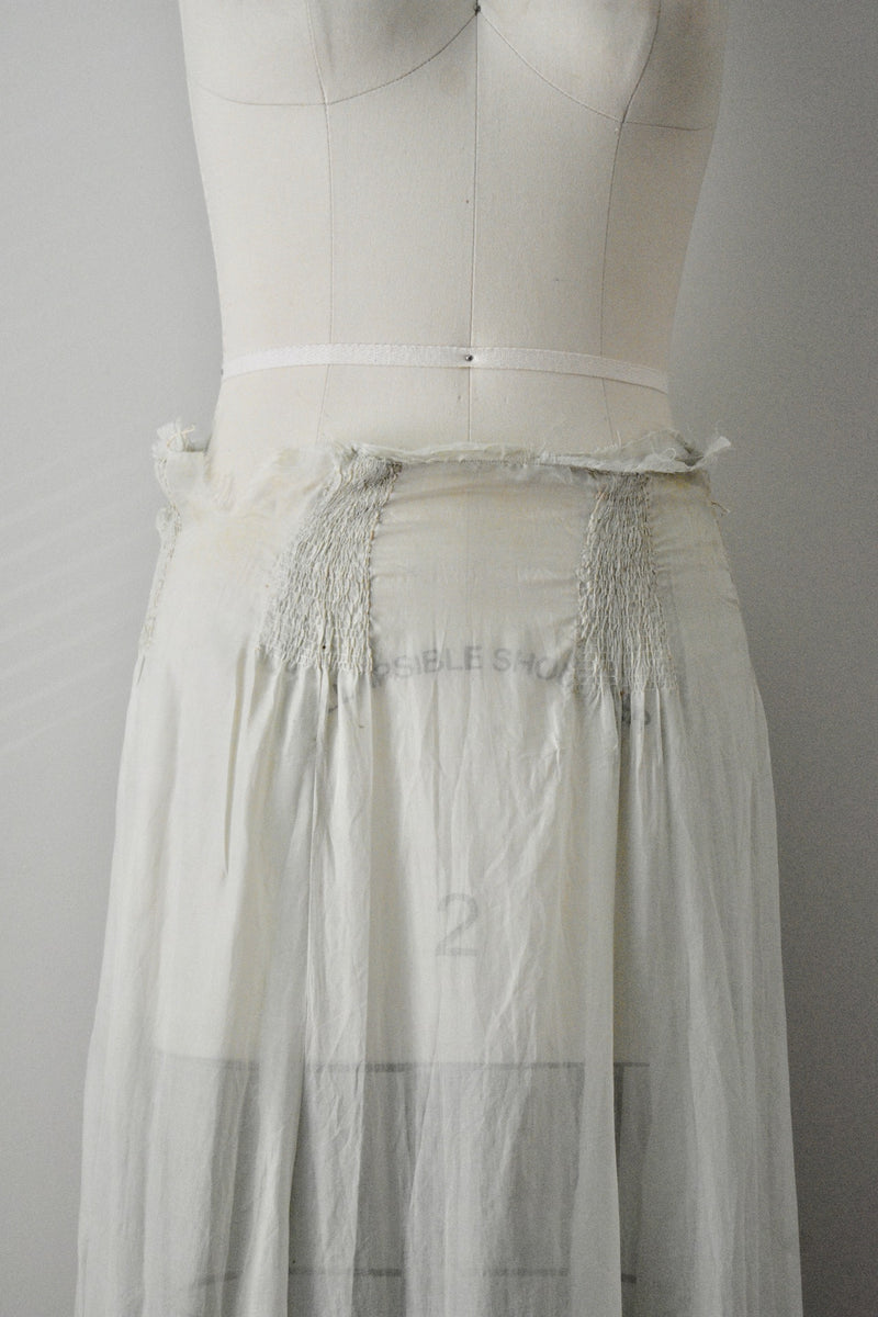 1930s Mint Green Sheer Pleated Wrap Skirt