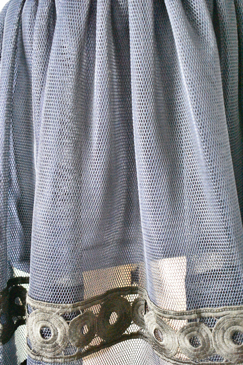 Blue Netted Dress By Maje