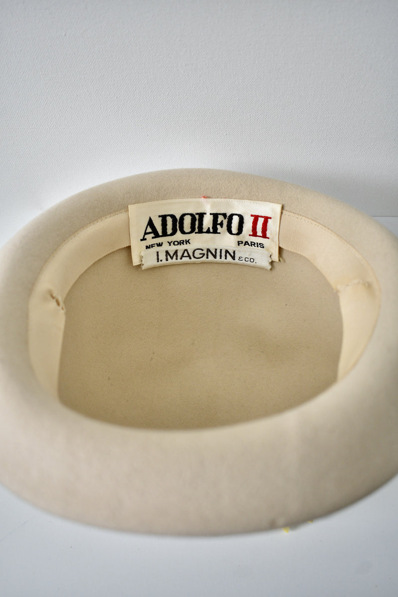 Vintage 1960s Adolfo II Daisy Hat