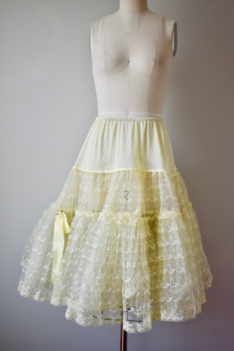 Vintage 1950s Yellow Underskirt