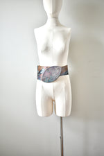 Vintage Jane Yoo Wide Multi Color Belt With Front Buckle
