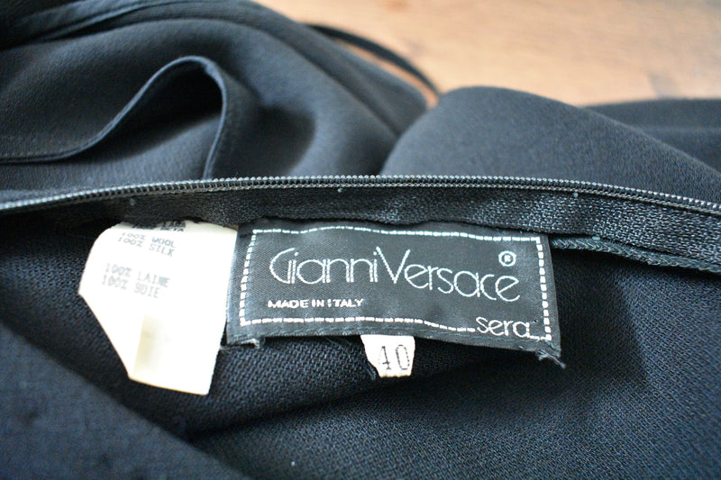 Vintage 1980s Gianni Versace Little Black Dress