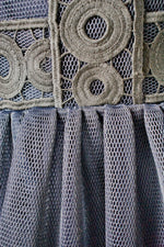 Blue Netted Dress By Maje
