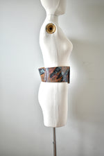 Vintage Jane Yoo Wide Multi Color Belt With Front Buckle