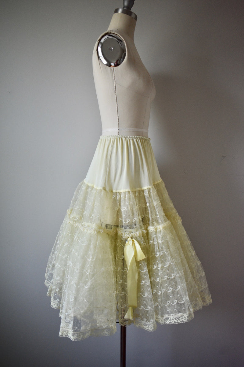 Vintage 1950s Yellow Underskirt