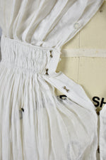 Antique Edwardian White Cotton Tea Dress-