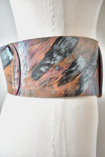 Vintage Jane Yoo Wide Multi Color Belt With Front Buckle