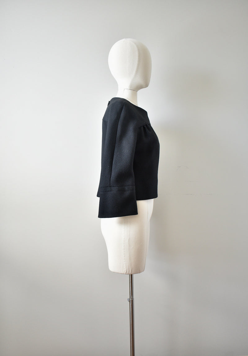 Vintage 1960s California Girl Black Jacket Top