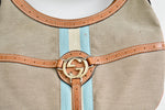 Gucci Jackie Equestrian Style Canvas Shoulder Bag