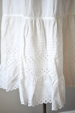 1890s-1900 White Cotton Petticoat
