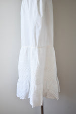 1890s-1900 White Cotton Petticoat