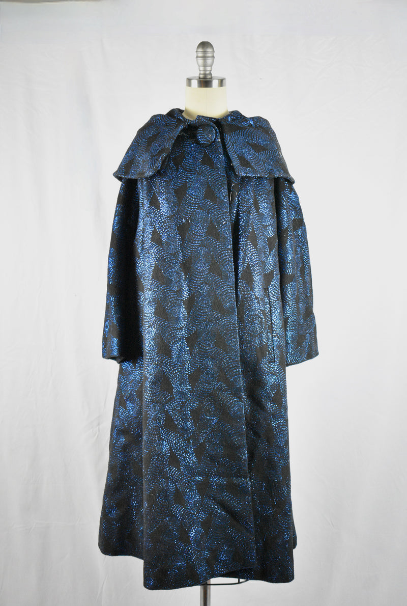 Vintage 1950s Blue Swing Coat