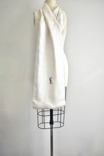 Vintage Yves Saint Laurent Long Cream Scarf