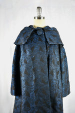 Vintage 1950s Blue Swing Coat
