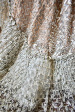 1940s Vintage Hollywood Beige Sequin Gown