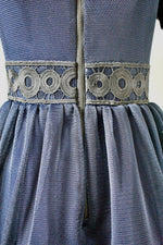 Blue Netted Dress By Maje