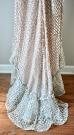 1940s Vintage Hollywood Beige Sequin Gown