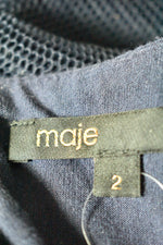 Blue Netted Dress By Maje