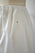 1890s-1900 White Cotton Petticoat