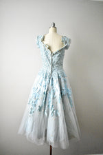 Vintage 1950s Blue Princess Dress-AS IS