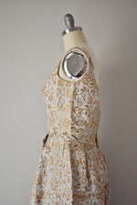 1960s Gold Lame Brocade Gown & Mink Trimmed Jacket
