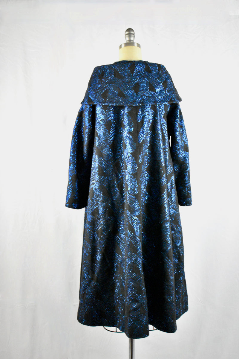 Vintage 1950s Blue Swing Coat