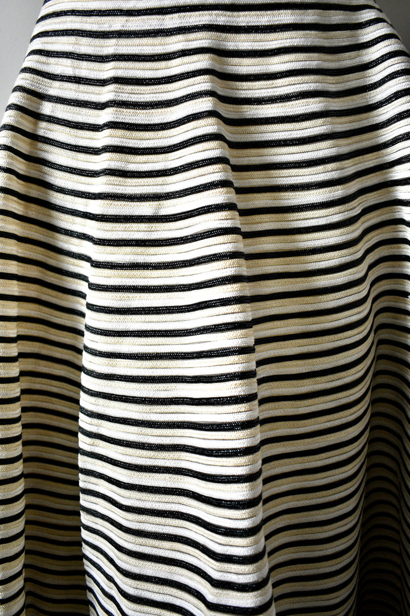 Vintage 1950 Classic Sleeveless Stripe Dress