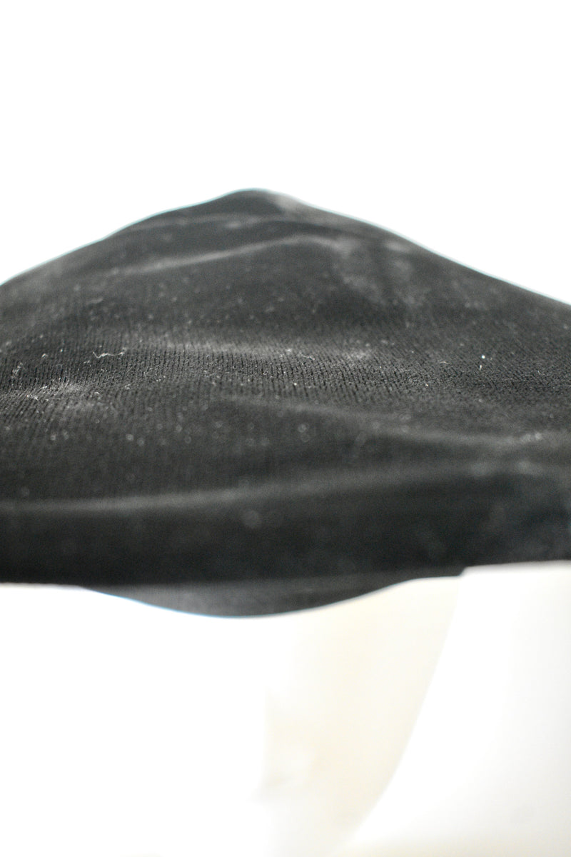 Vintage 1950 Black Velvet Hat