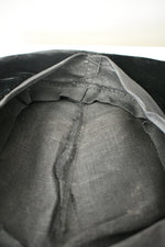Vintage 1950 Black Velvet Hat